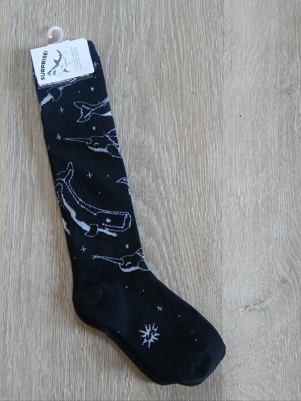 Sock It To Me- Kids Socks Stellar Whales & Stars Stretchy Knit Unisex Size